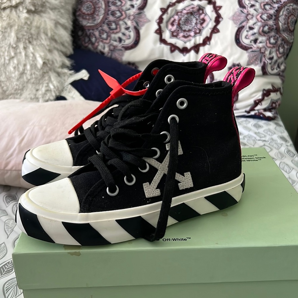 Off white high tops. Never worn with box and tags